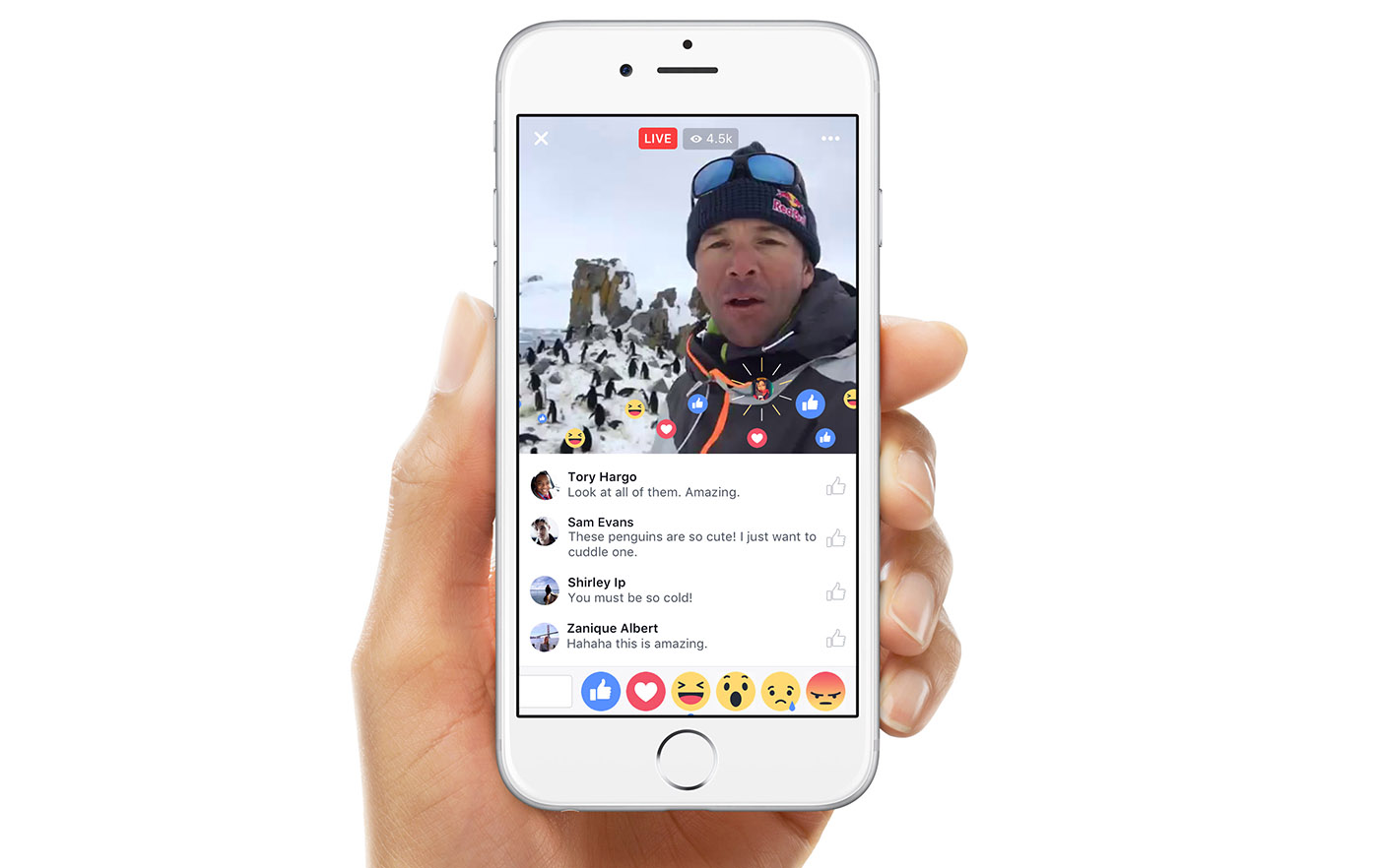 Facebook Live gets a discovery section and instant reactions
