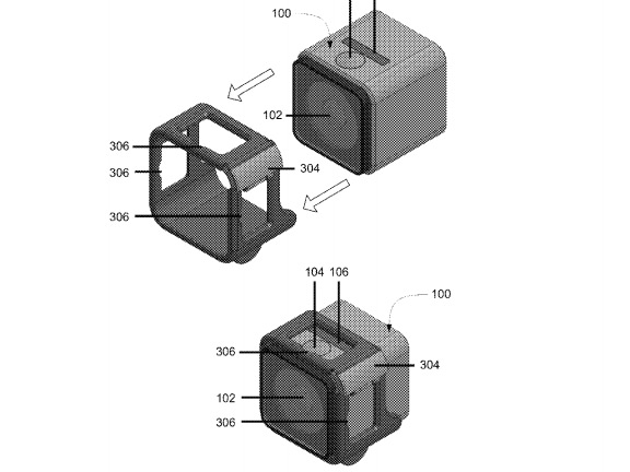 Patent reveals GoPro's working on a 'square profile' camera design