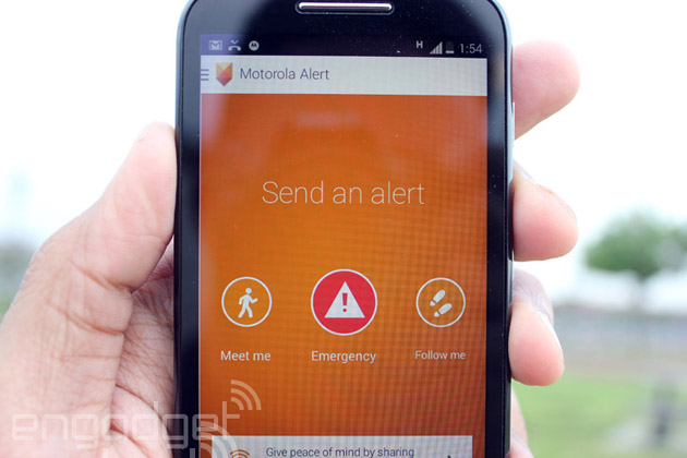 Motorola Alert on a Moto E