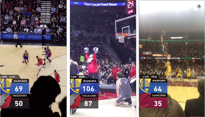 Snapchat goes after the sports crowd with live score filters