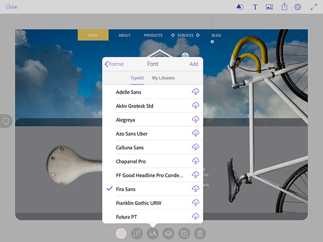Use an iPad to start print, web and mobile layouts with Adobe Comp CC