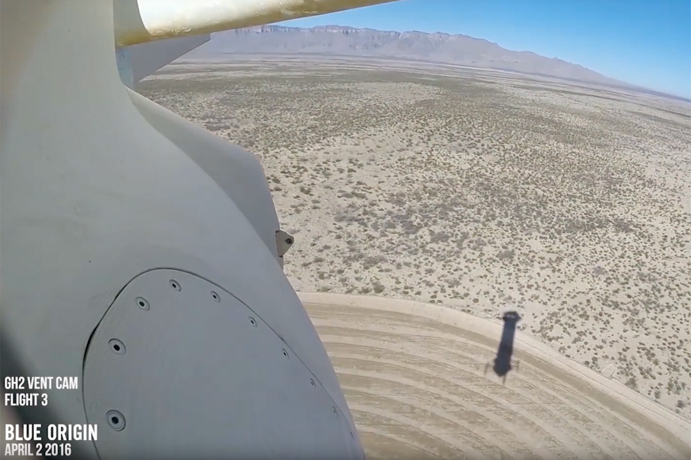 Watch Blue Origin&#039;s third landing from the rocket&#039;s point of view