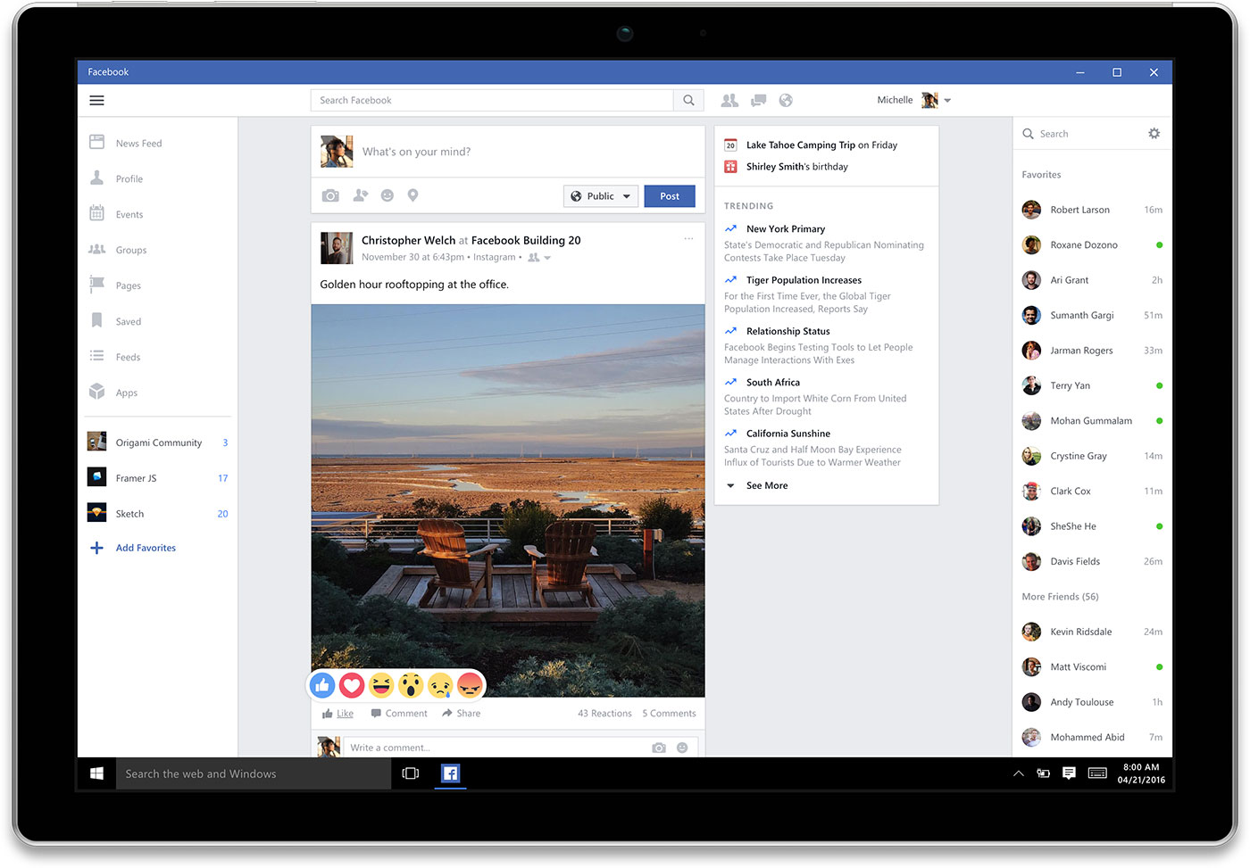 Facebook, Messenger and Instagram apps arrive for Windows 10