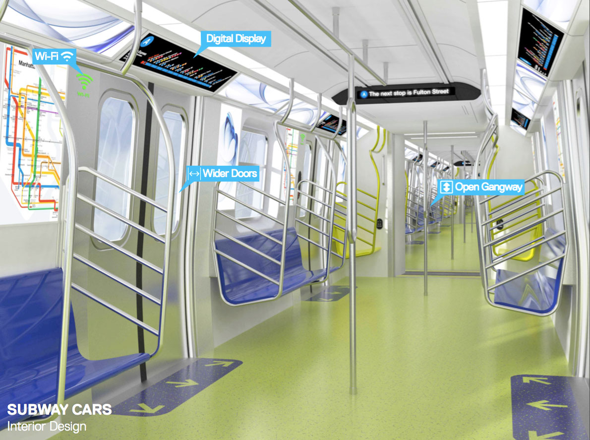 NYC's next subway cars have WiFi and USB ports built-in