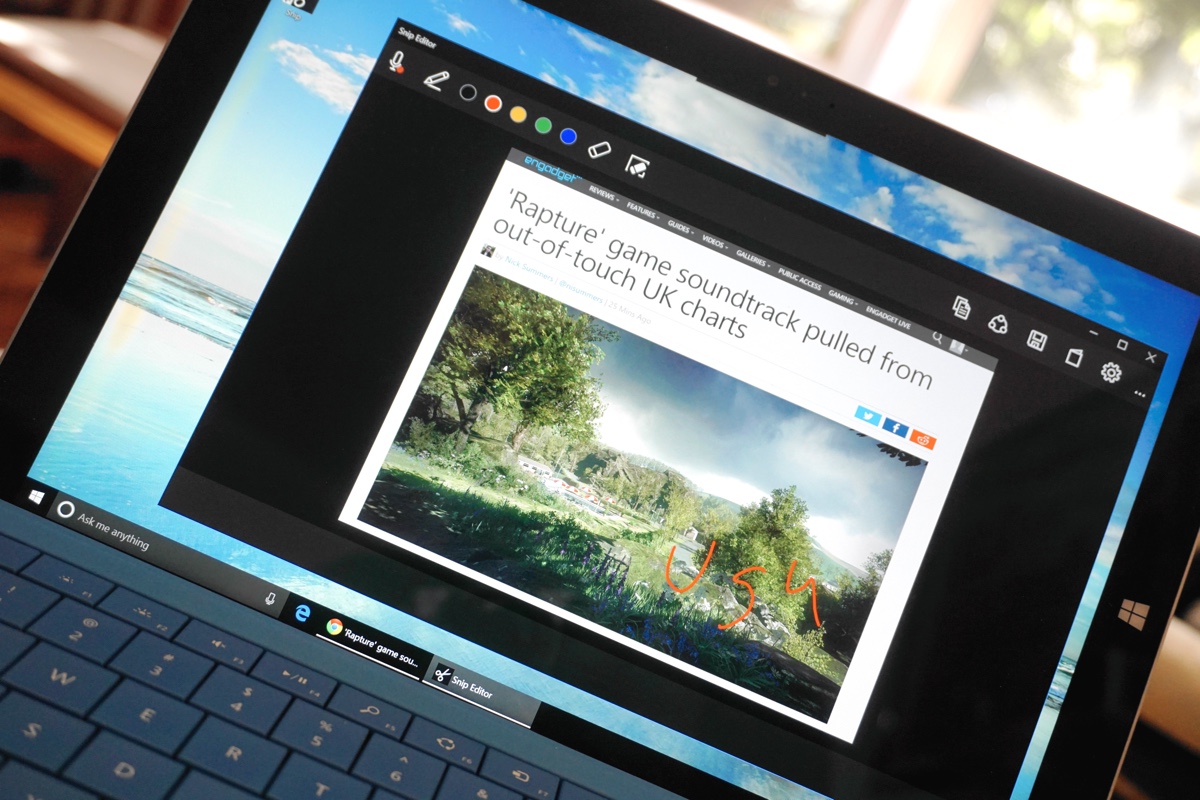 photo of Microsoft Snip annotates screenshots with voice notes and scribbles image