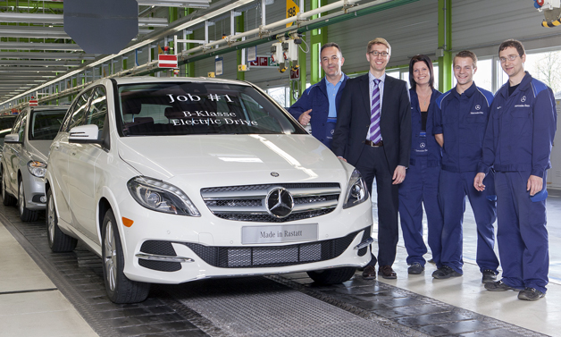 photo of Official: First Mercedes B-Class Electric Drive rolls off line, coming to US soon image