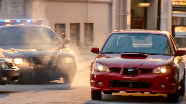Car chase from TriStar Pictures' BABY DRIVER.