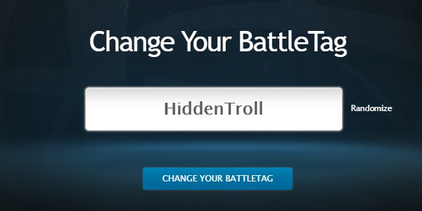 Blizzard is offering one free Battle.net name change