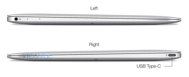 新MacBook Airは薄すぎて新型のUSBタイプC端子採用、電源コネクタも廃止。今年半ばに発売？