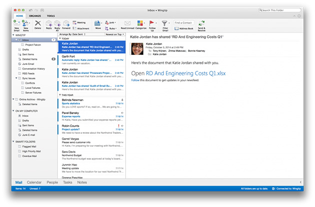 usiing outlook 365 for mac with chrome