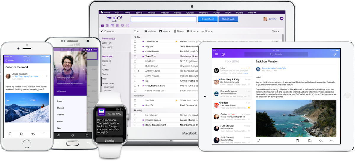 Yahoo Mail app lets you customize your inbox swipes