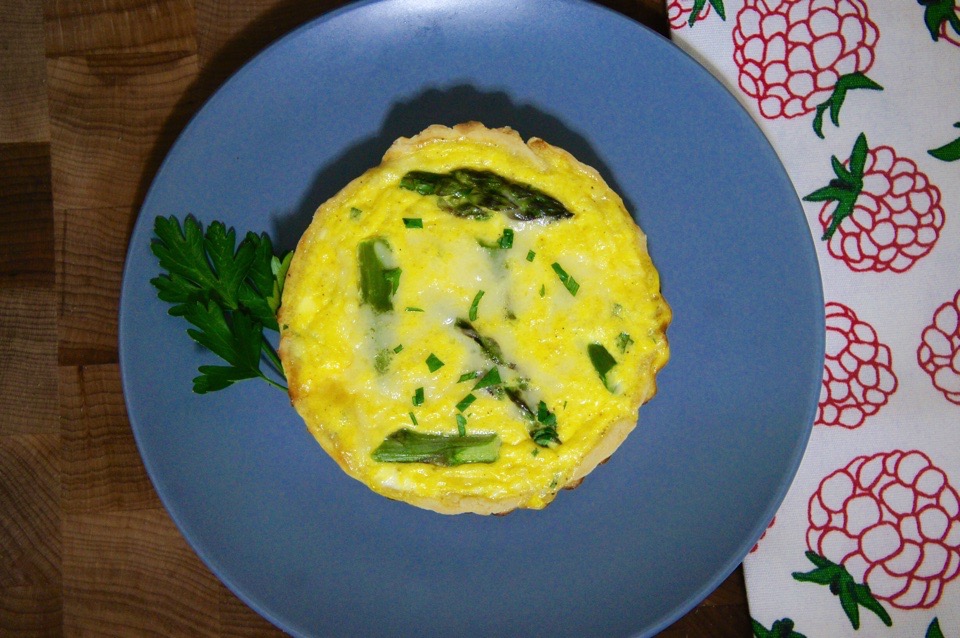 photo of Cooking with Watson: Swiss-Thai asparagus quiche image