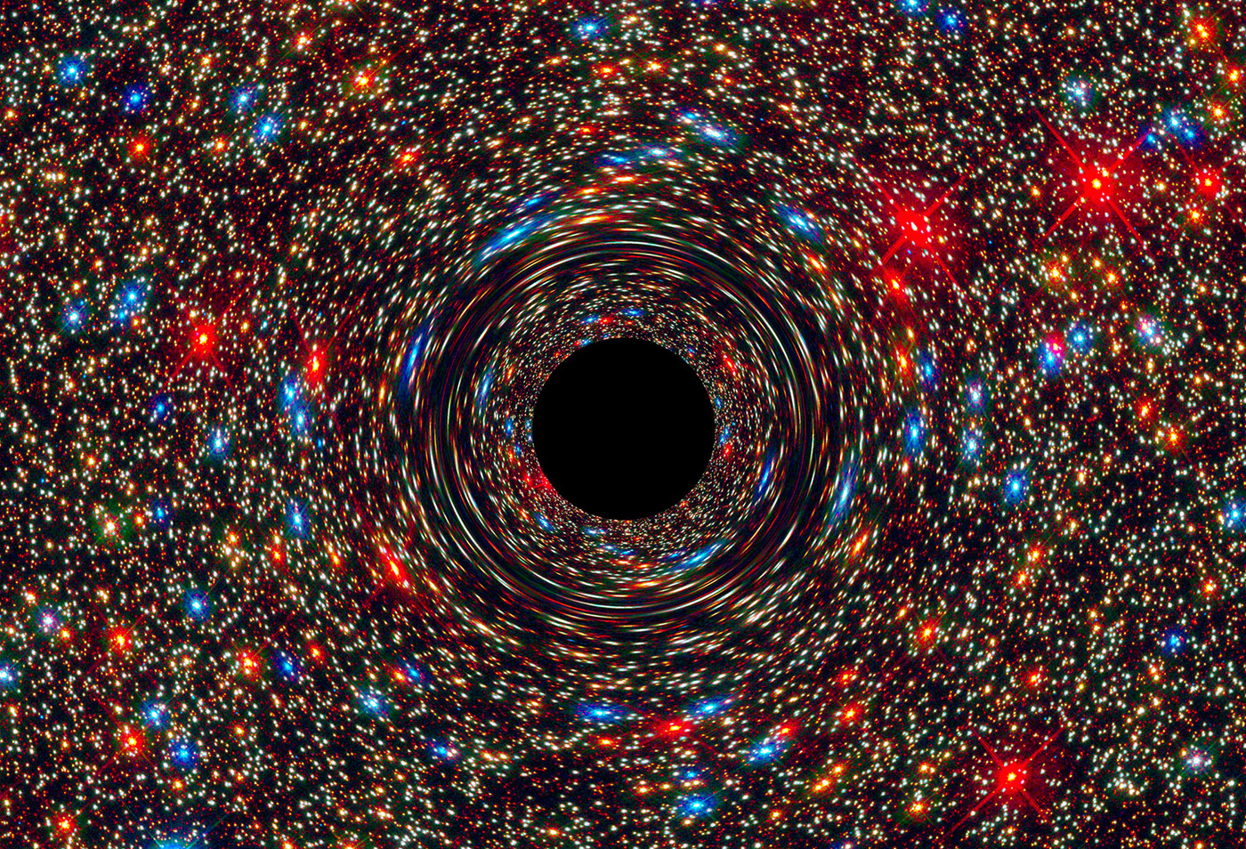 Astronomers find a supersized black hole in a cosmic small town