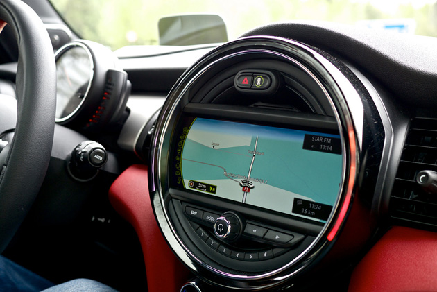 GPS navigation in a Mini Cooper S