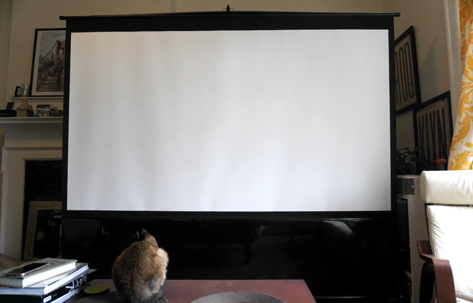 photo of How I fit a 100-inch projector setup in my NYC apartment image