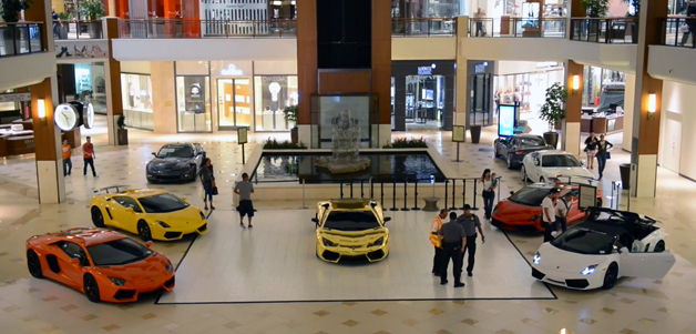 Lamborghinis in mall