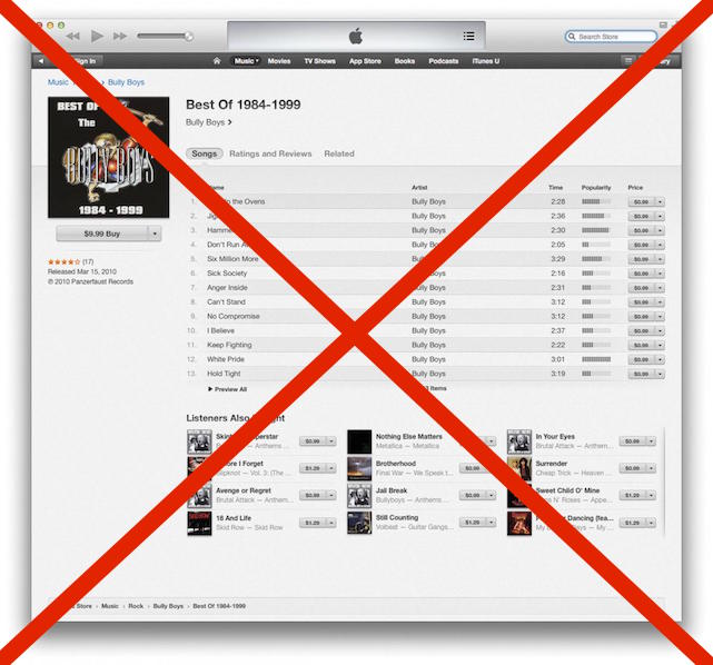 photo of Apple removes white power bands from iTunes image