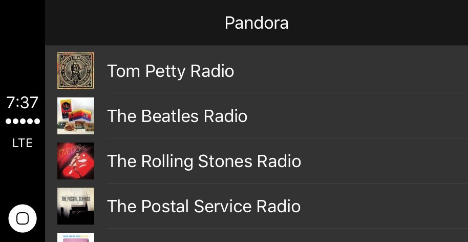 Pandora gives its iOS app the CarPlay treatment