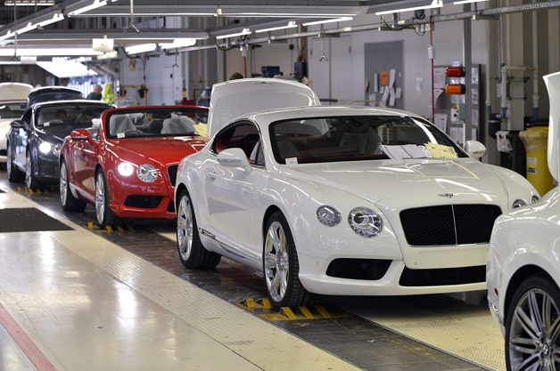 Bentley Continental assembly line in Crewe