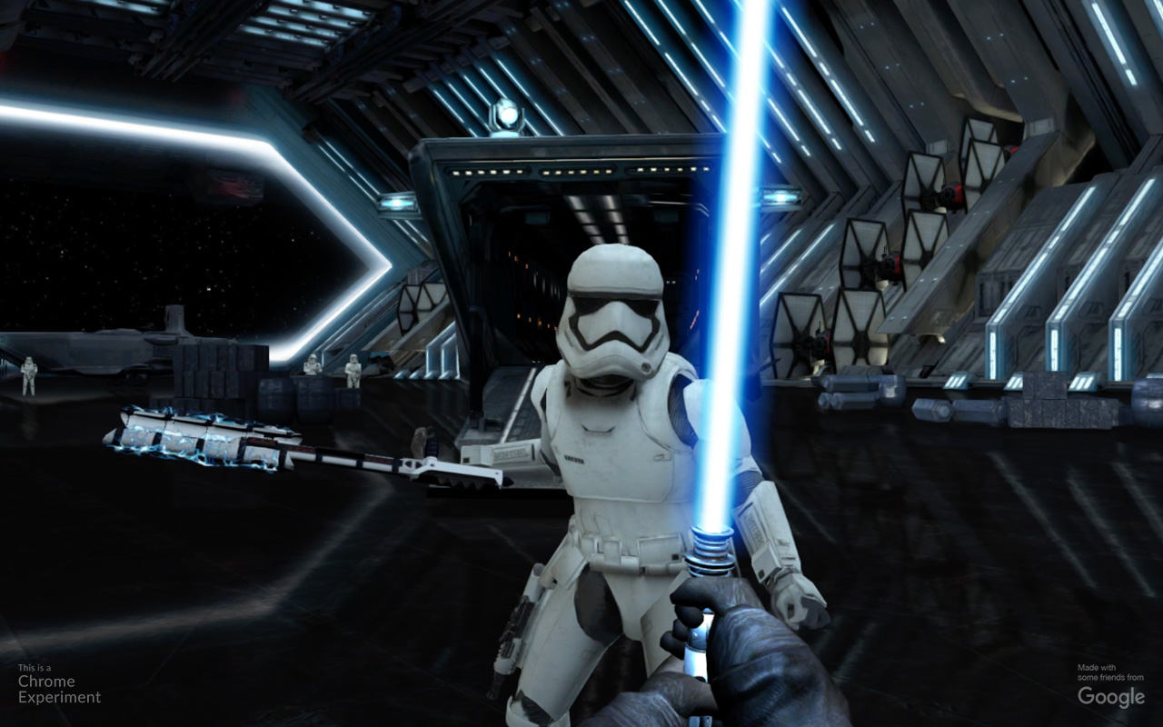 Your phone is a lightsaber in Google's desktop browser game