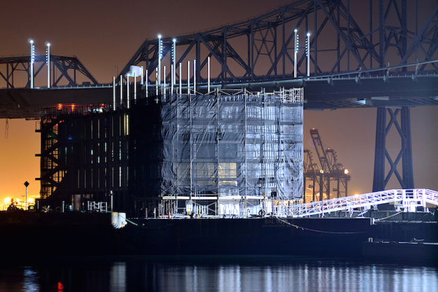 photo of Google's peculiar floating barge meets its maker image