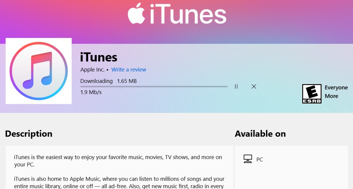photo of Apple's iTunes software comes to the Windows Store image