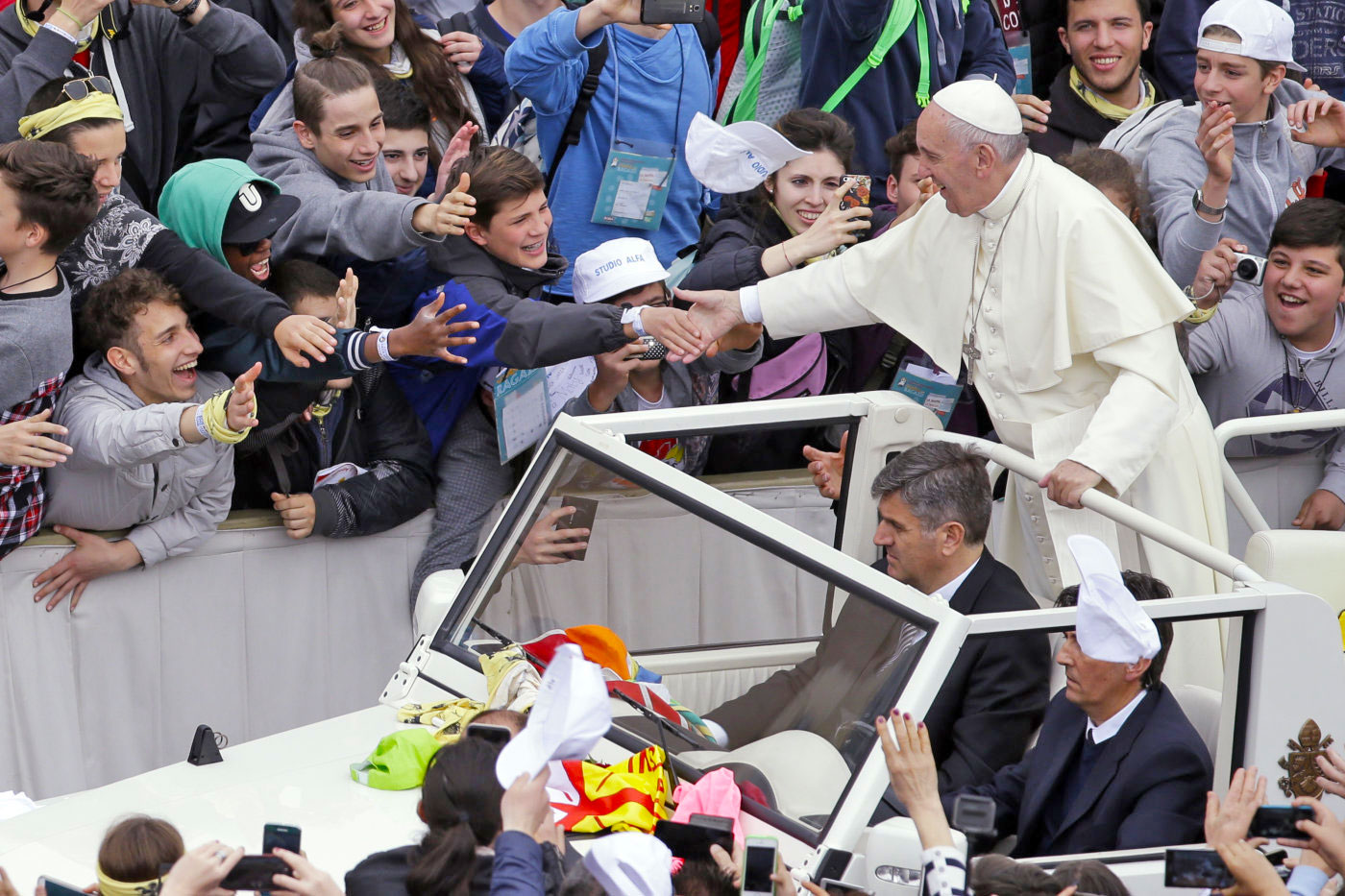 Pope to teens: you cannot download happiness
