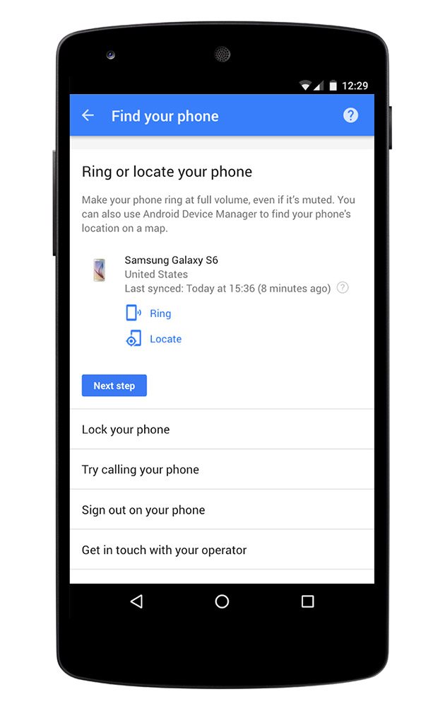 Google makes it easy to find lost phones and access My Account