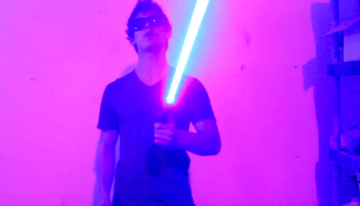 Homemade laser lightsaber is as risky as it looks