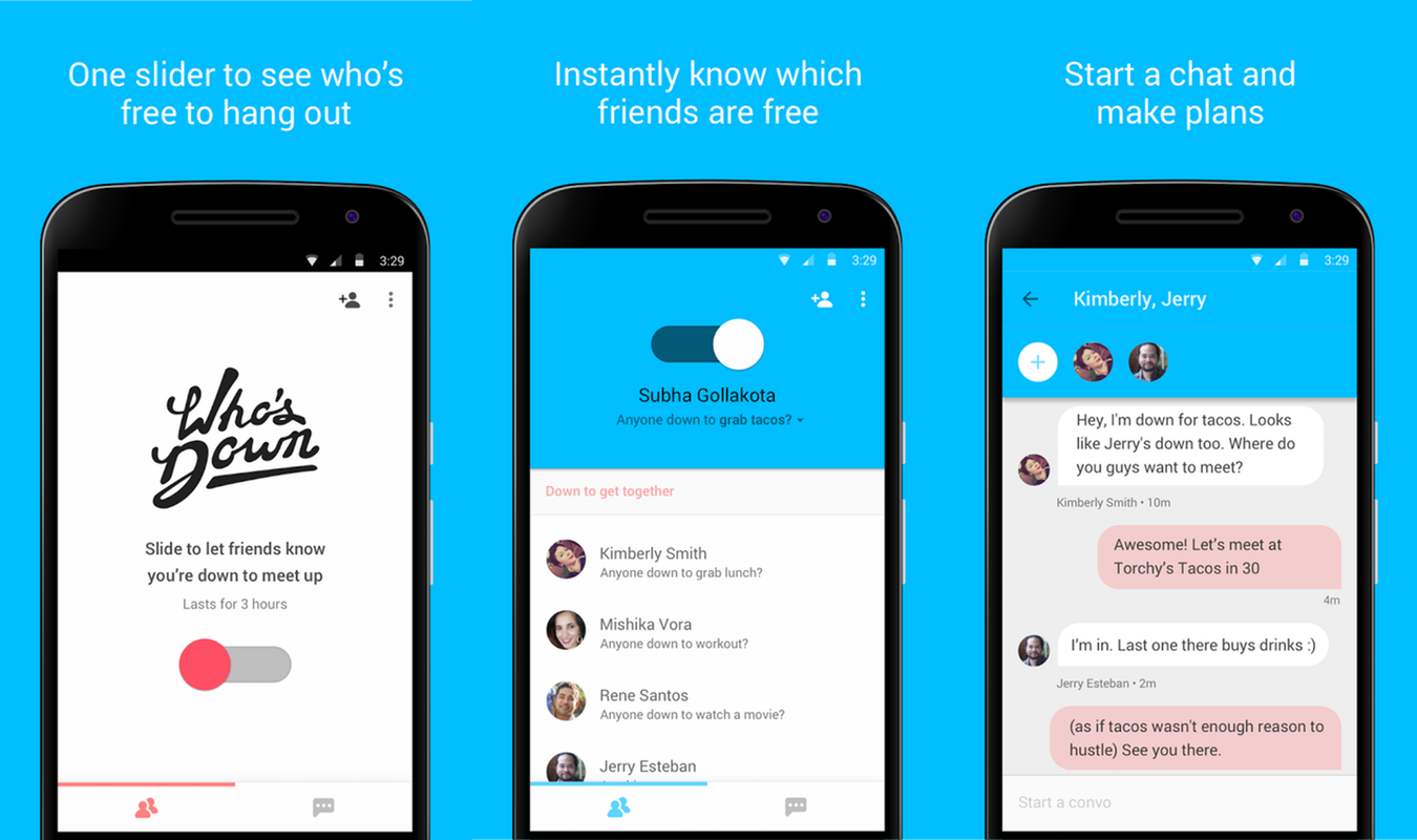 Google&#039;s &#039;Who&#039;s Down&#039; app is here because no one replies to your texts