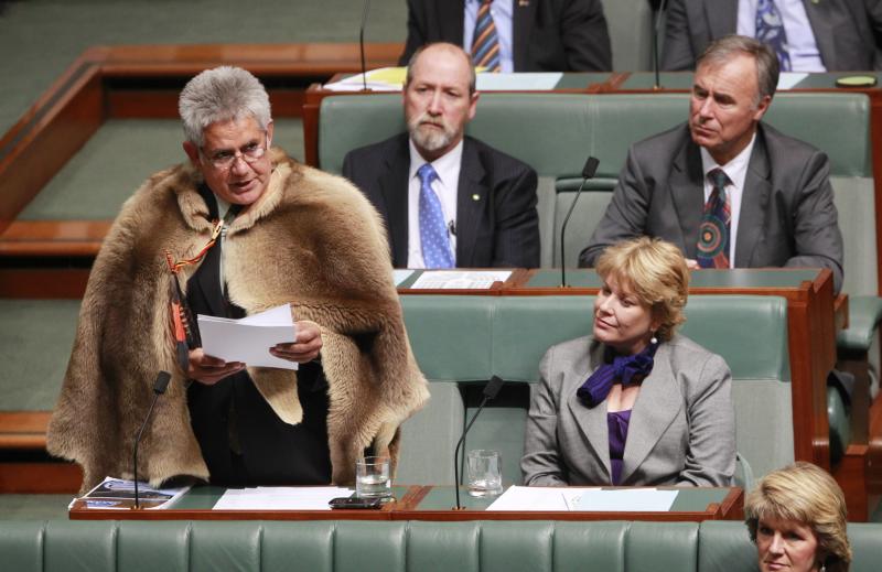 Ken Wyatt delivers his maiden speech in the House of Representatives chamber at Parliament House in Canberra Wednesday 29th of September 2010