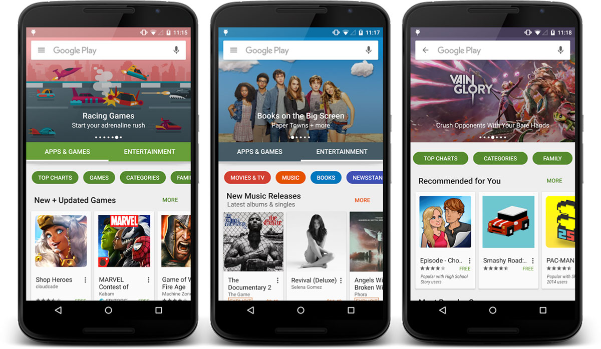 Google Play&#039;s pending redesign gets an early tease