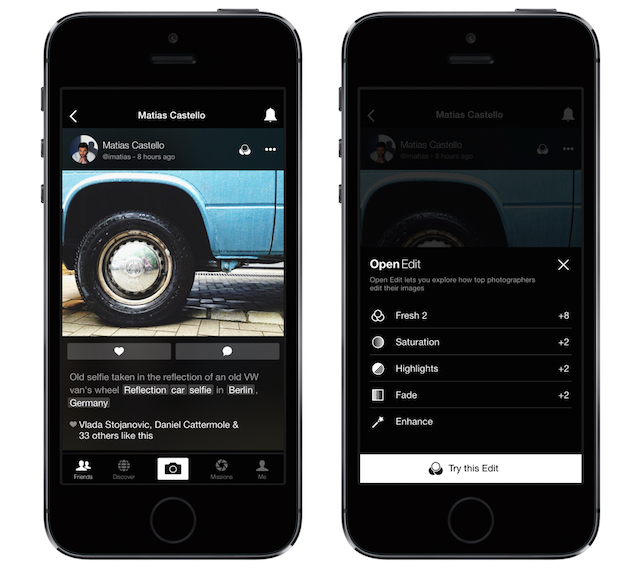 photo of EyeEm's new Open Edit feature shows you how photos get edited image