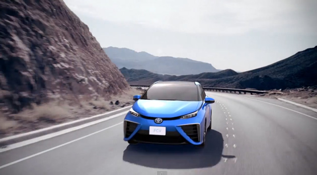 Cotxe de pila de combustible d'hidrogen de Toyota