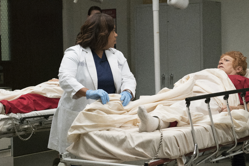 GREY'S ANATOMY - "You Can Look (But You'd Better Not Touch)"- Bailey, Arizona and Jo go to a maximum security women's prison to treat a violent, 16-year-old pregnant girl and her unborn baby, on the midseason premiere of "Grey's Anatomy," THURSDAY, JANUARY 19 (8:00-9:01 p.m. EST), on the ABC Television Network. (ABC/Byron Cohen)CHANDRA WILSON