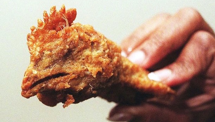 grossest things found in fast food, mcnuggets chicken head