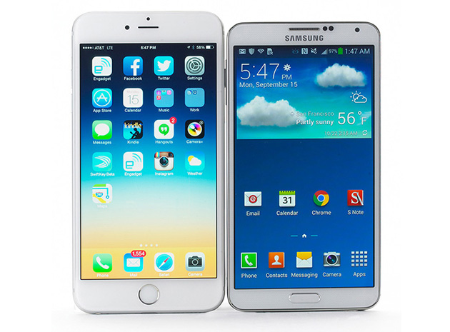 iPhone 6 Plus and Galaxy Note 3