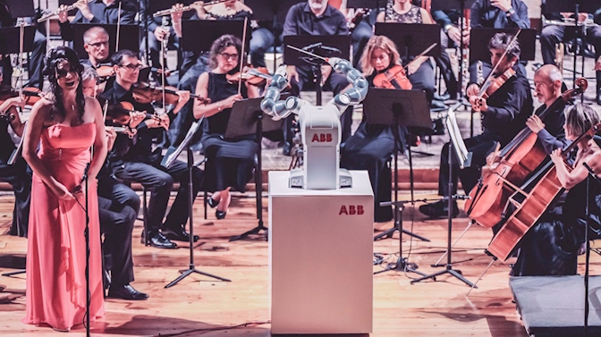photo of A robot conductor led a live orchestra performance image