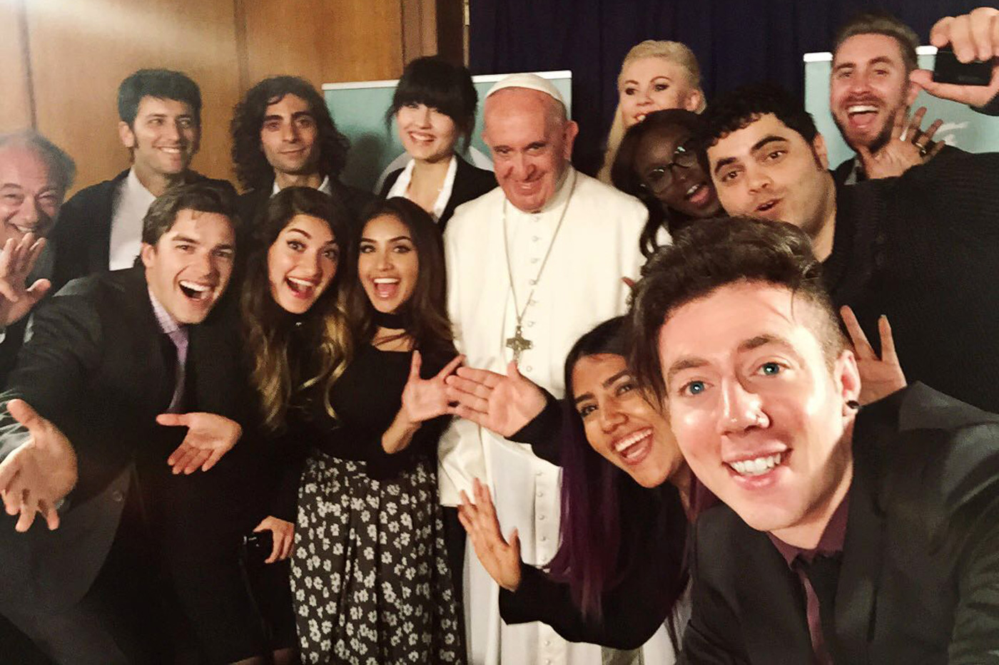 Pope meets YouTube creators from around the world