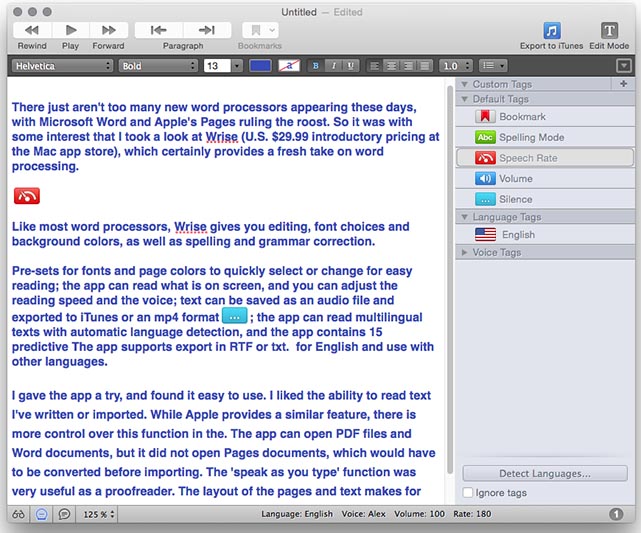 photo of Wrise is a new and specialized word processor for Mac image
