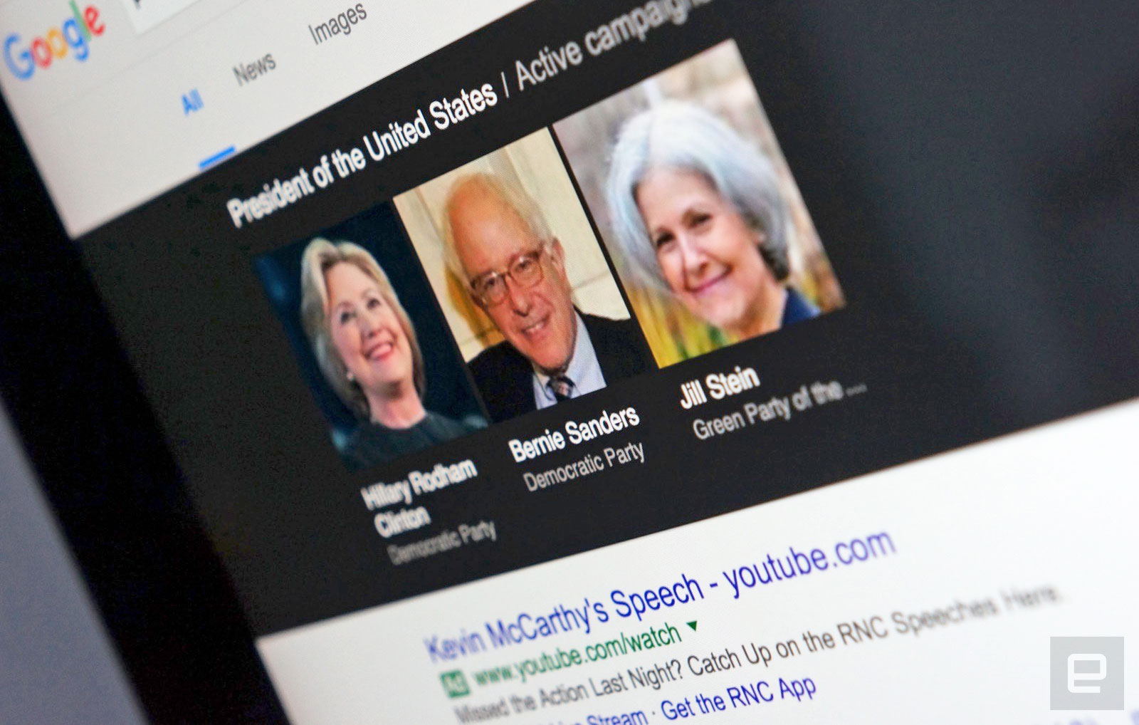 Google searches omitted key US presidential candidates (update: bug)