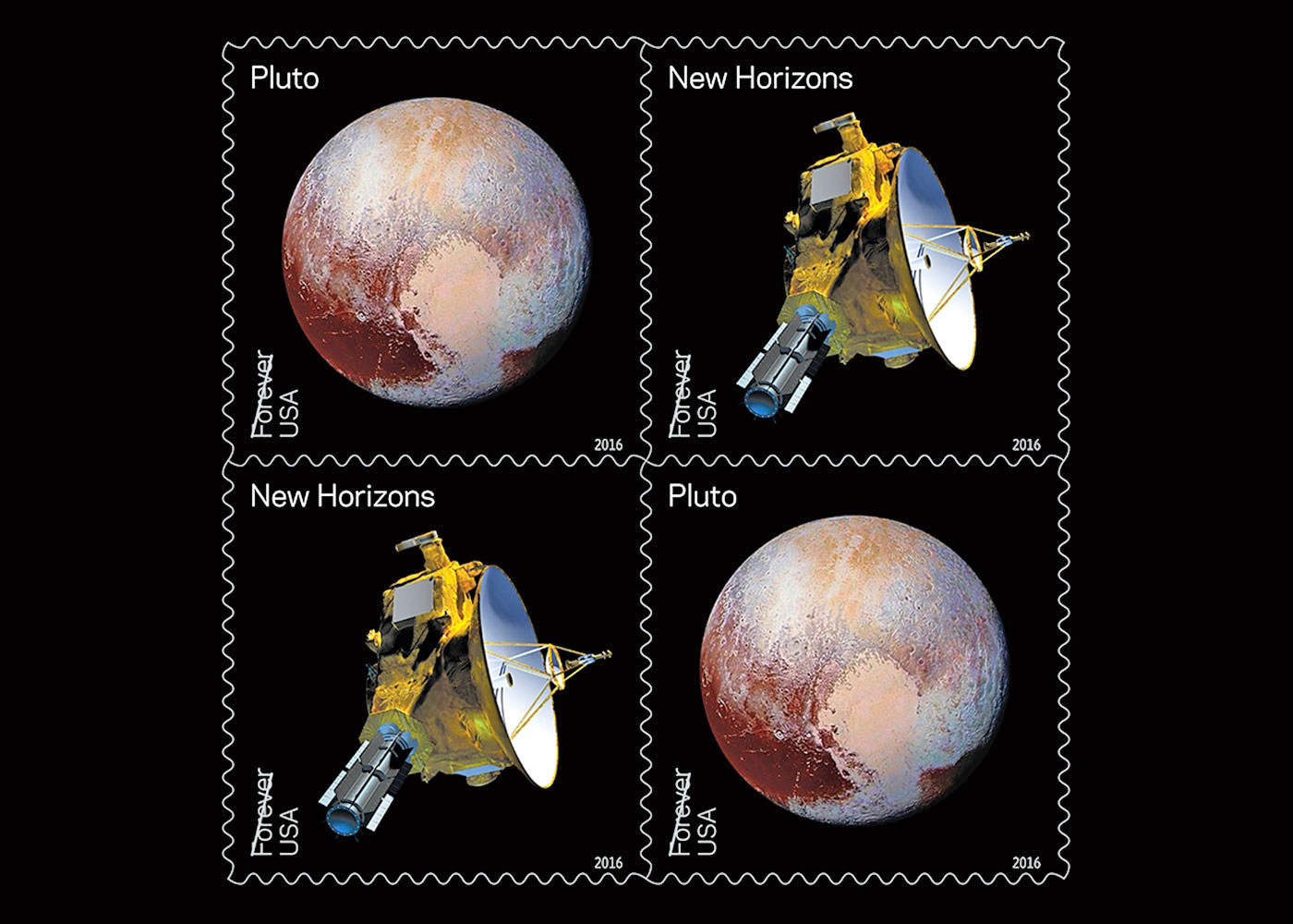 USPS debuts stamps with New Horizons&#039; view of Pluto