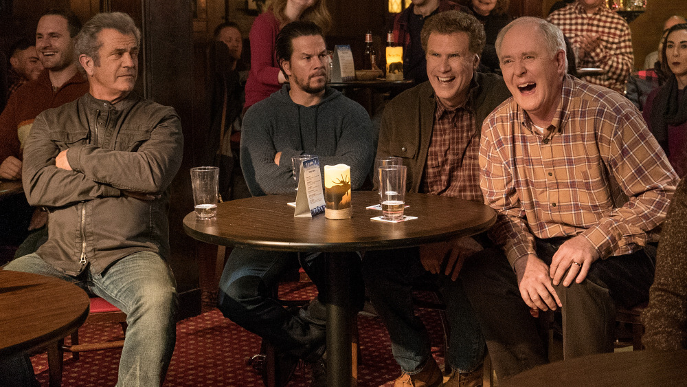 Mel Gibson plays Kurt, Mark Wahlberg plays Dusty, Will Ferrell plays Brad and John Lithgow plays Don in Daddy's Home 2 from Paramount Pictures.