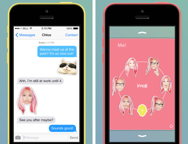photo of imojiapp spices up your messages with custom stickers created from your photos image