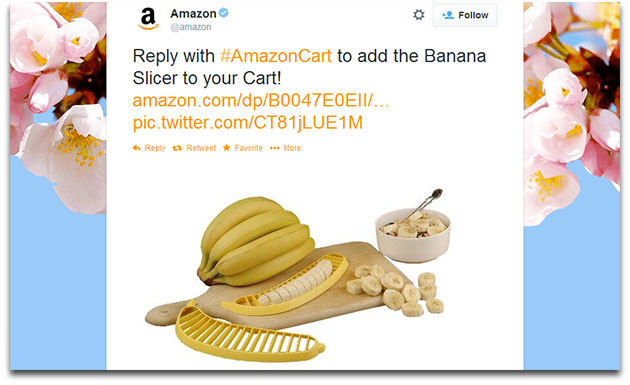 Add items to your #AmazonCart directly from Twitter