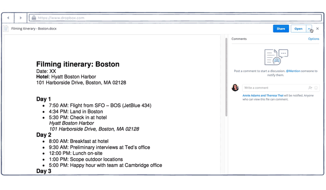 Dropbox adds real-time collaboration for Office Online docs