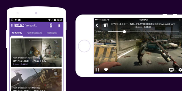 Twitch video on demand for mobile