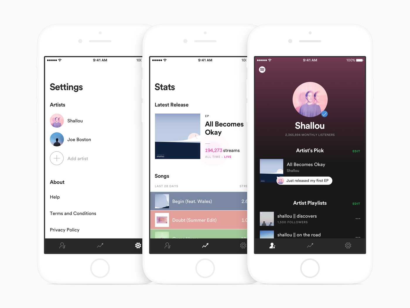 photo of Spotify gives artists real-time stats in a separate iOS app image
