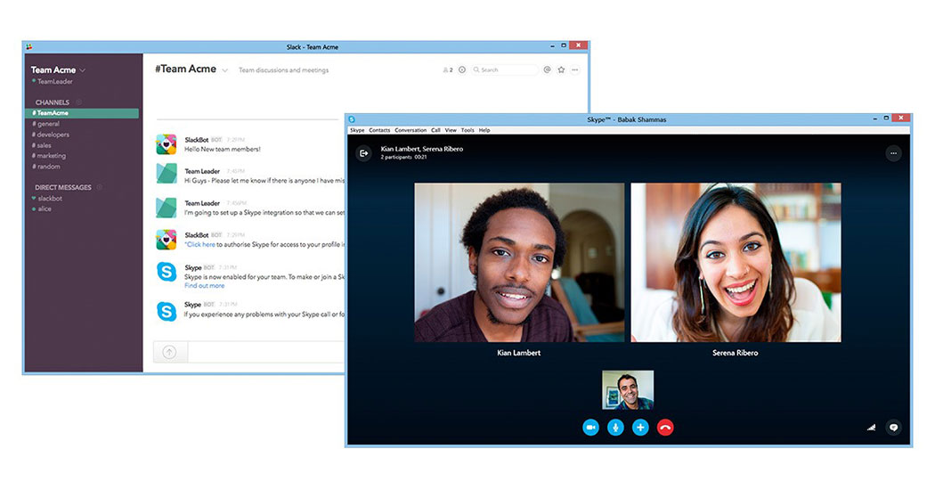 Skype makes it easy to start work calls in Slack