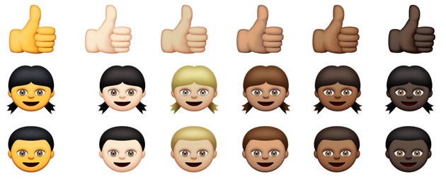 Diverse emoji in iOS and OS X